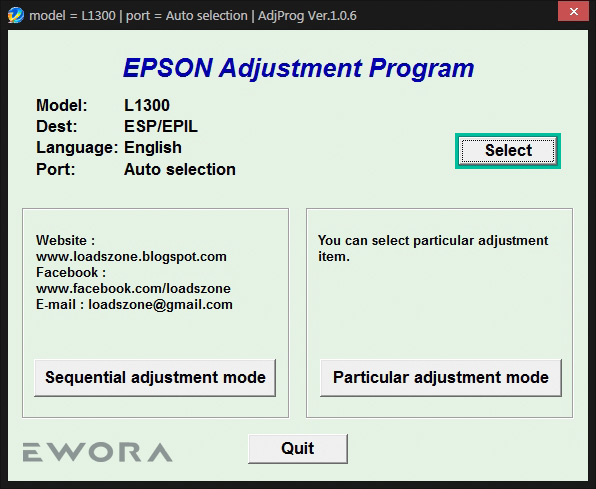Epson L1300 Ink Pad Reset Free Download Official Software